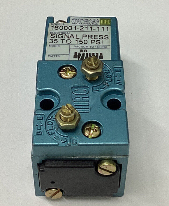 Mac Valve 160001-211-11 35-150 PSI Signal Valve
