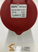 Weipu 5818 Panel Mount 3-Pin Industrial Socket Waterproof-3