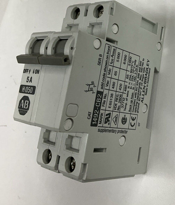 Allen Bradley 1492-CB2 480VAC 5A Circuit Breaker SER.B