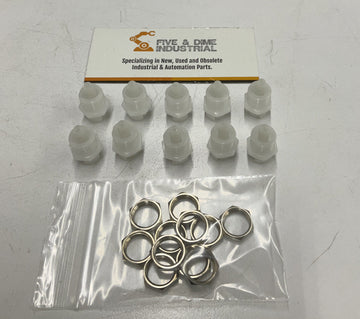 Colder Products CPC SMFPMD02 Lot of 10 Barb 1/8" Valved Panel Coupling - 0