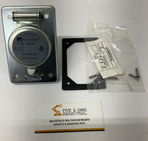Russellstoll 8003N Ever-Lok Receptacle 10AC/600 VAC 20AC-250 VAC