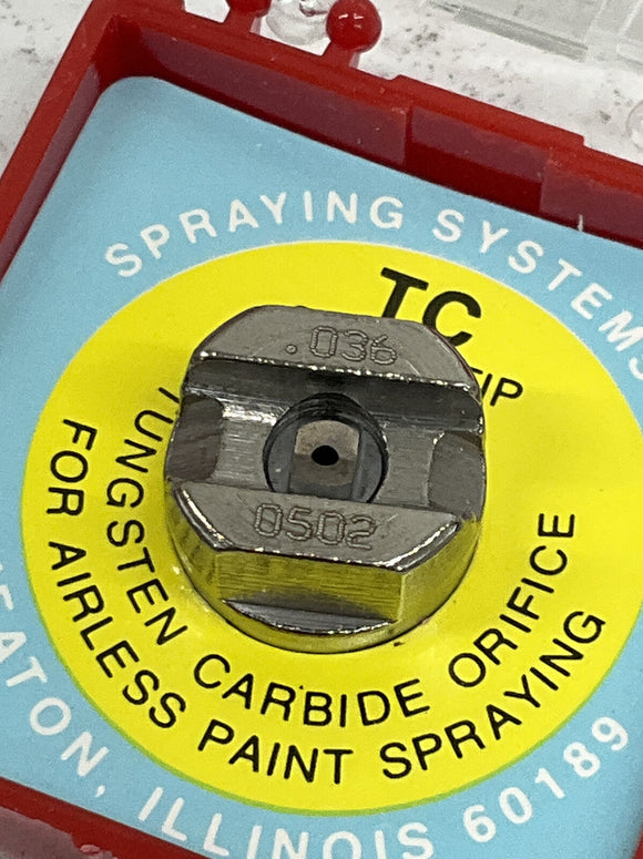 Spraying Systems .036 TC Spray Tip 0502 Carbide Airless Nozzle