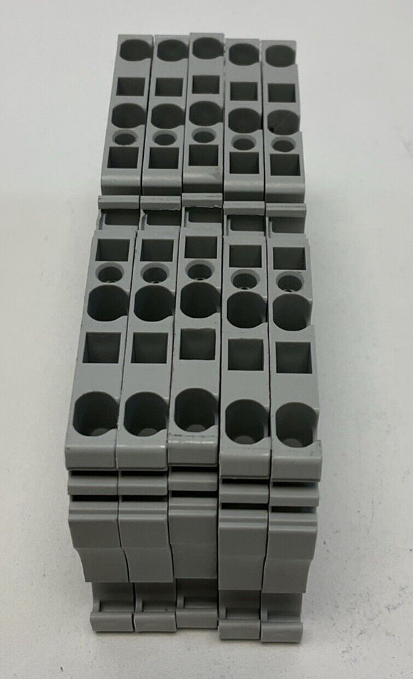 Allen Bradley 1492-L3Q Grey DIN Mount Terminal Block.  5-Pack