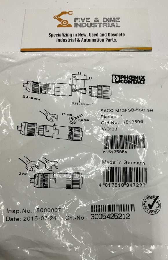 Phoenix Contact SACC-M12FSB-5SC SH Data Connector