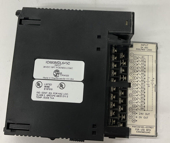 Fanuc IC693MDL645C 16PT Input Module 24VDC