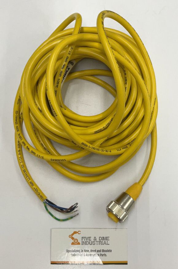 Turck RKM 50-10M Power Cable Cordset 300V 9A
