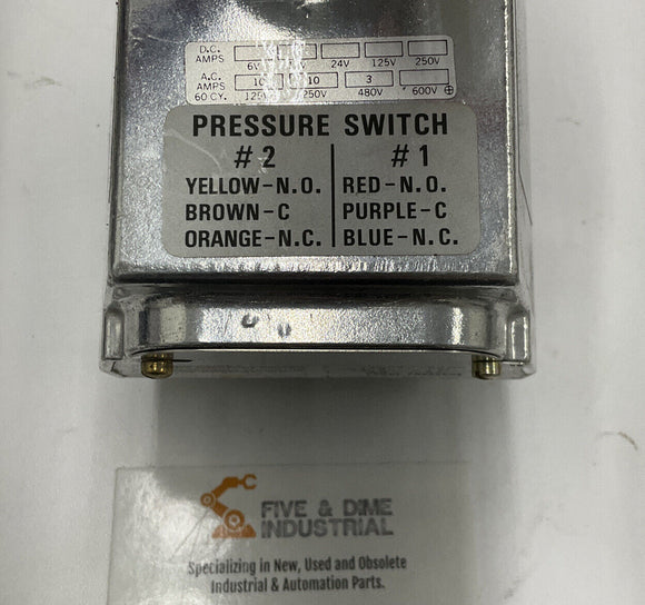 Barksdale Controls CDPD2H-A3SS Pressure Switch 10 Psi 287J Type 4