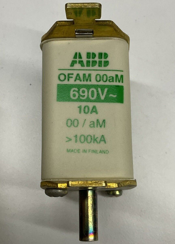 ABB 0FAM00AM10 Box of 3 HRC Fuse Links 10-Amp 690 Vac