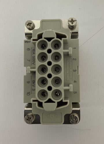 Mencom CSHF-10 Female 10-Pole Rectangular Insert