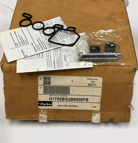 Parker H1766BG2B9000FB / H17WXBG2B9000FB G3/8" 24 VDC Valve