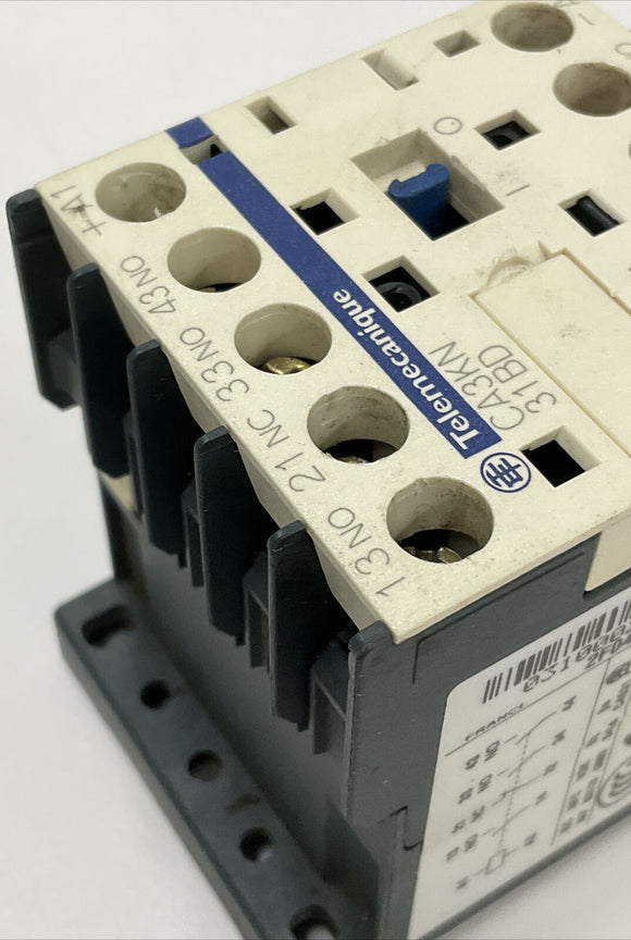Telemecanique CA3KN-31BD 24VDC Contactor 600V 3/NO 1/NC