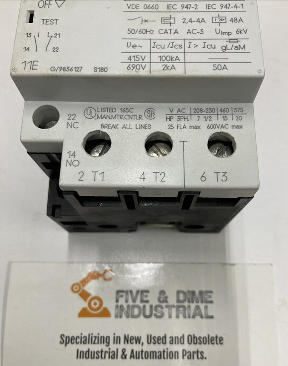 Siemens 3VU1300-1MJ00 Circuit Breaker 2.4-4A