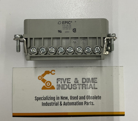 Harting 10.5401 HA 16 Screw Terminated Plug w/ Wire Protection