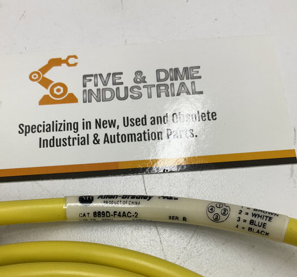 Allen Bradley 889-F4AC-2 Bulletin QD Cordset 4-Pin 2 Meters