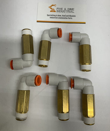 SMC KQ2W11-36S Extended Male Elbow 3/8 Npt X 3/8 OD Tube (Lot of 5)