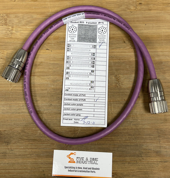 RDE Connects AR-09M8-09F8-3P3-003F M23 9-Position Cable