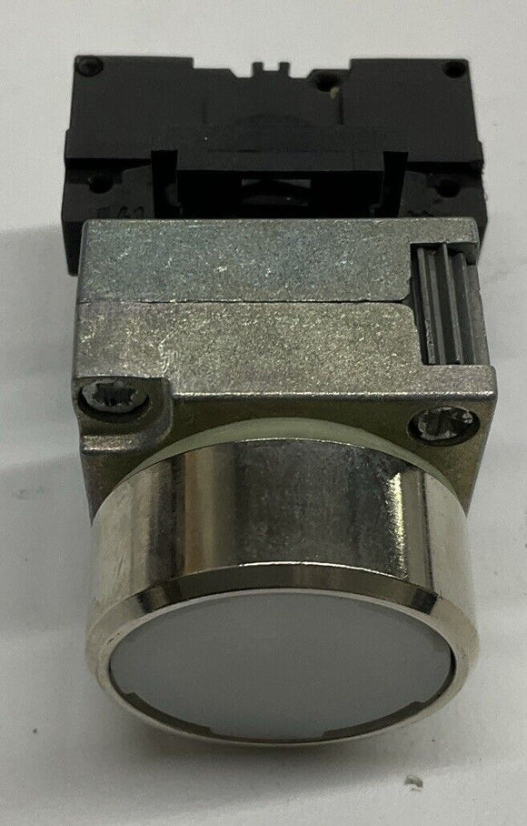 Siemens 3SB3605-0AA61 White Illuminated Pushbutton