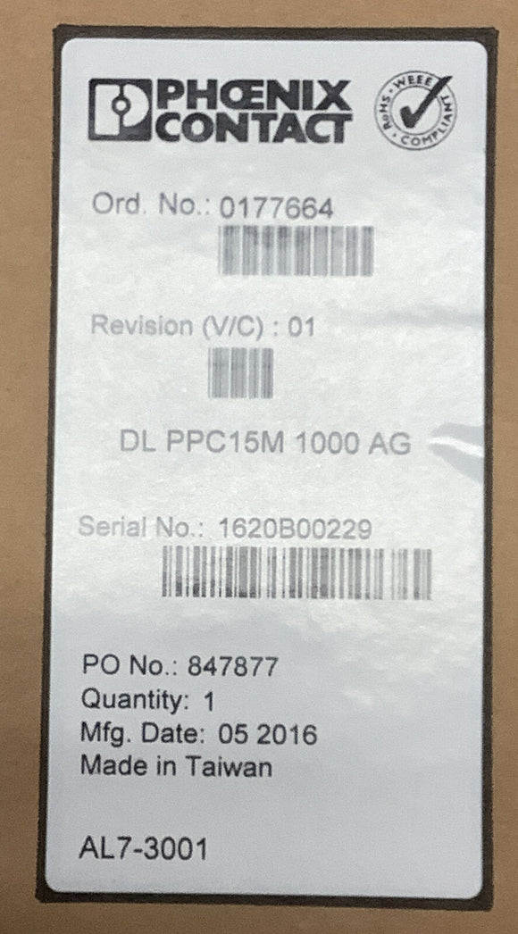 Phoenix Contact 0177664 / DL-PPC15M-1000-AG LED Touch Display HMI 15"