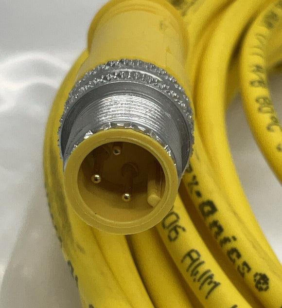 TPC Wire & Cable MA119152F030 Cable 3-Pole M12, Straight Male-Female 30'