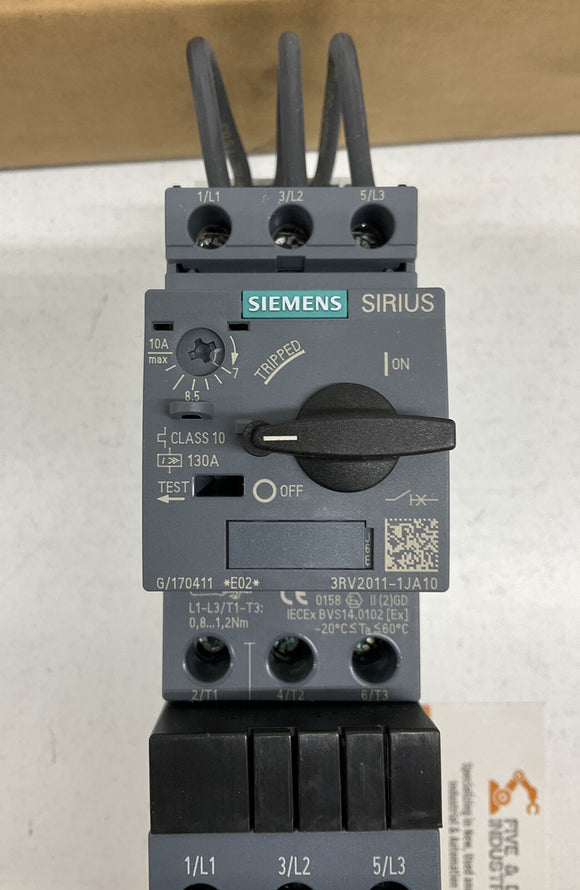 Siemens 3RA21251JD240AP6 FastBus Combination Starter 7-10 Amps 240 Vac