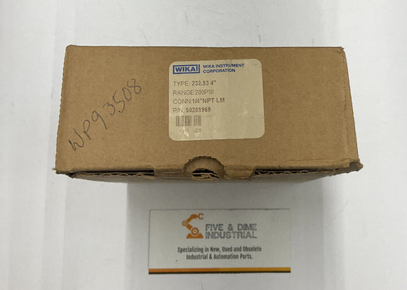 Wika 50208969 Lower Mount Gauge 232.53 4 200 Psi 1/4 Npt LM