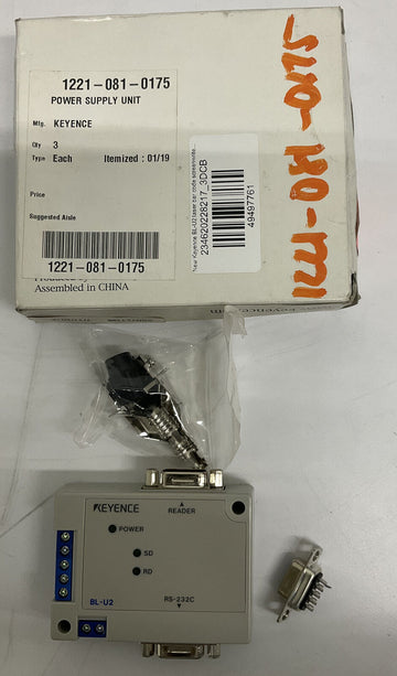 Keyence BL-U2 Laser Bar Code Screenwriter Power Supply - 0