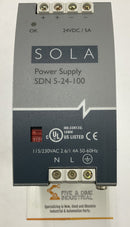 Sola SDN 5-24-100 Power Supply Module 115/230 Vac 24 Vdc / 5A-2