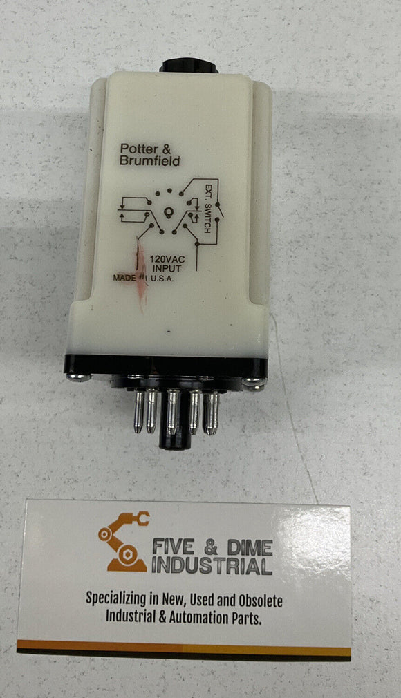 Potter Brumfield CB-1024B-78 Adjustable Time Delay Relay 1.8-180 sec