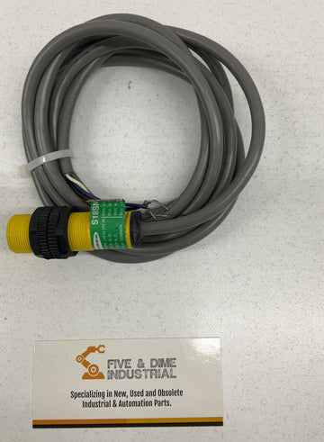 Banner S18SN6D EZ-Beam Diffuse Sensor 10-30VDC NPN 100mm Range