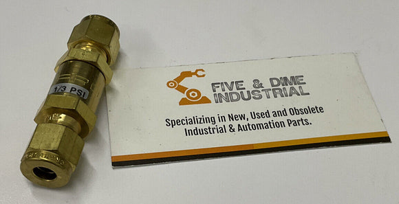 Swagelok Nupro B-4C-1/3 Brass Poppet Check Valve