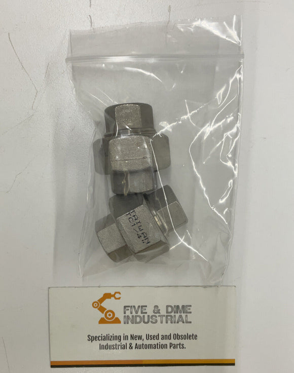 TC 1/4"  Npt 150 Union 304 Stainless Steel Lot of (2)