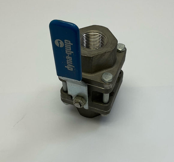Dyna-Quip  V6S-1  3-Piece 316 Stainless Bolted In-Line Ball Valve 1'' Female Npt