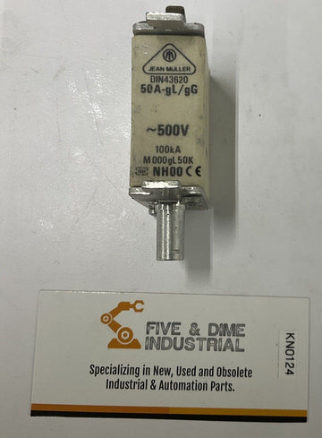 Jean Muller 50A-gL/gG Din 43620 500 vac 50 Amp Fuse