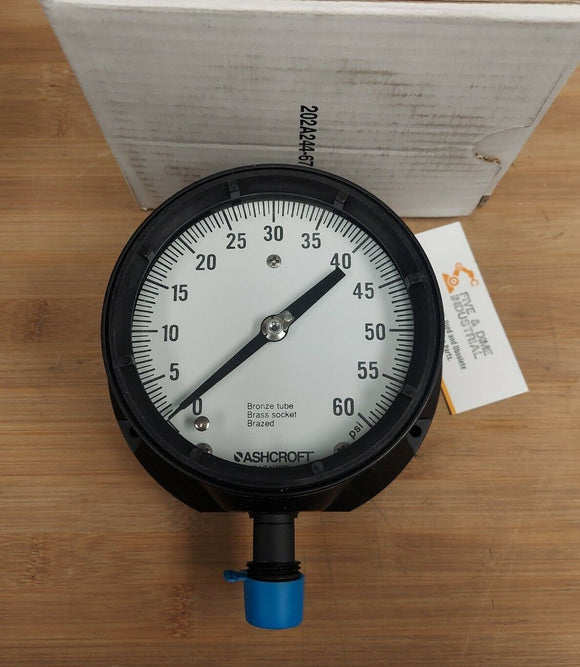 Ashcroft 45-1379-AS-04L-200#  Pressure Gauge 200 PSI 4-1/2"