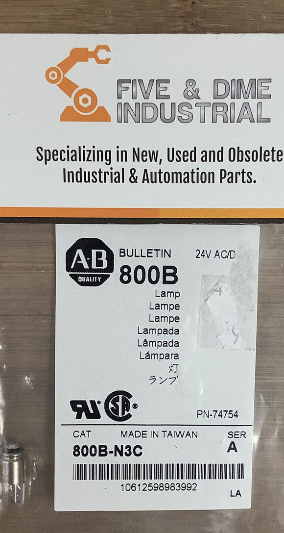 Allen Bradley 800B-N3C SER. A Lamp Light