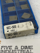 Valenite SEC-322J Carbide Inserts Grade VC2 Package of (10)-4