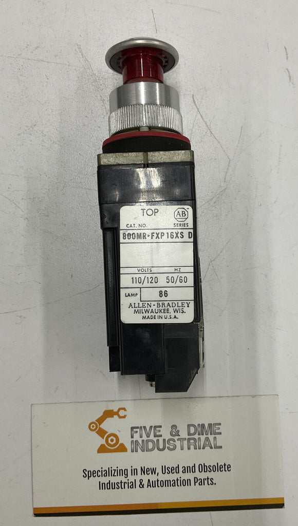 Allen Bradley 800MR-FXP16RAS Red Cap Push Pull Button