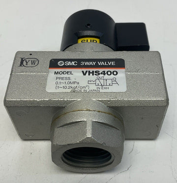 SMC VHS400 3-Way Valve 1/2 NPT 145 PSI Max - 0