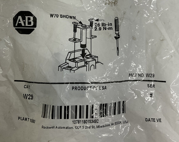 Allen Bradley W29 Overload Heating Element