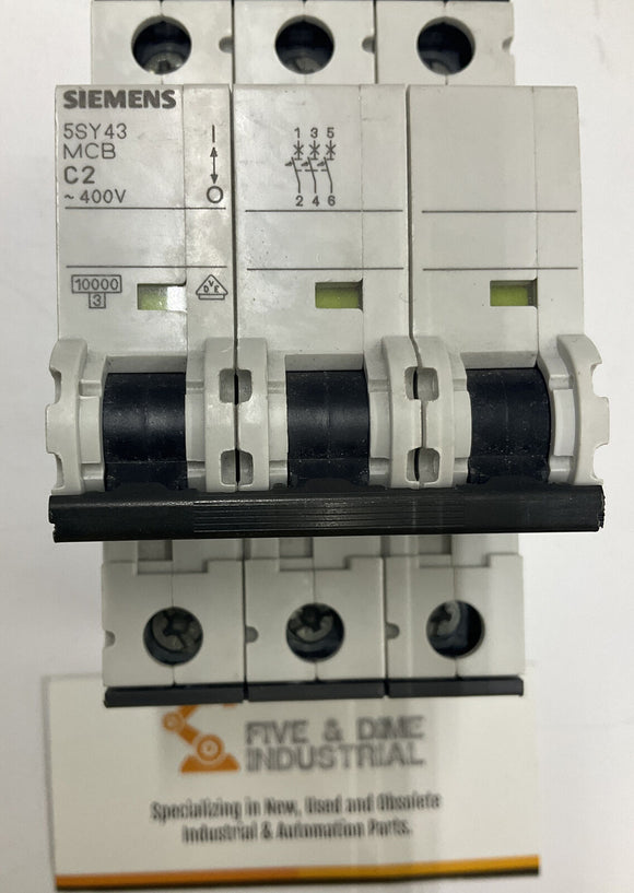 Siemens 5SY43MCBC2 Circuit Breaker 400V 2A