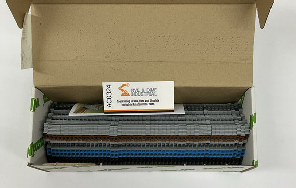 Wago 580-570 4-Wire Sensor Terminal Blocks DIN Mount, Box of 50
