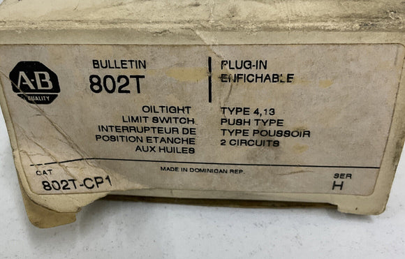 Allen Bradley 802T-CP1 Ser. H Plug-In Limit Switch Cracked Boot