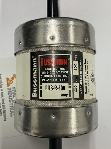 Bussmann FRS-R-600 Fusetron Time Delay Fuse 600A, 600 VAC, 300 VDC - 0