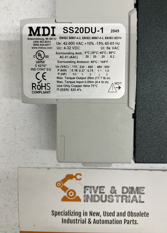 MDI SS20DU-1 Solid State Relay