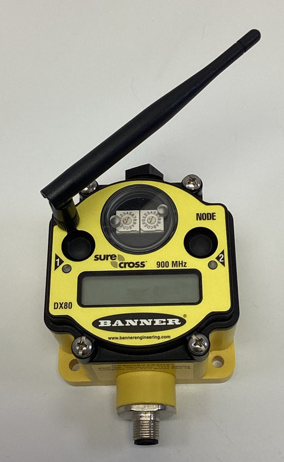 Banner DX80 / 130835 Gateway Sure-Cross Node Assembly 900 MHz DX80N9X2S2N2T