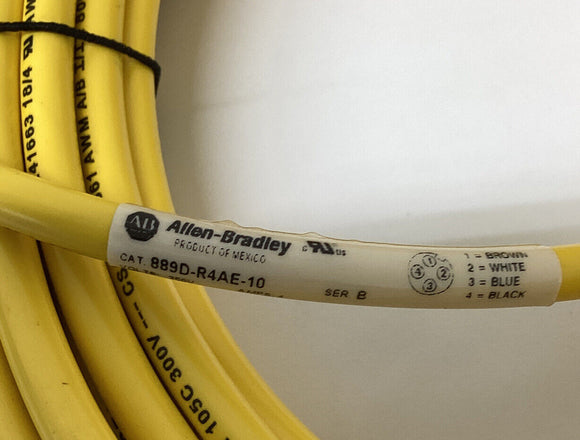 Allen Bradley 889D-R4AE-10 Cable Cordset  4-pin  10M