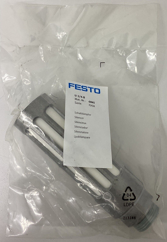 Festo U-3/4-B / 6845 Pneumatic Muffler G3/4