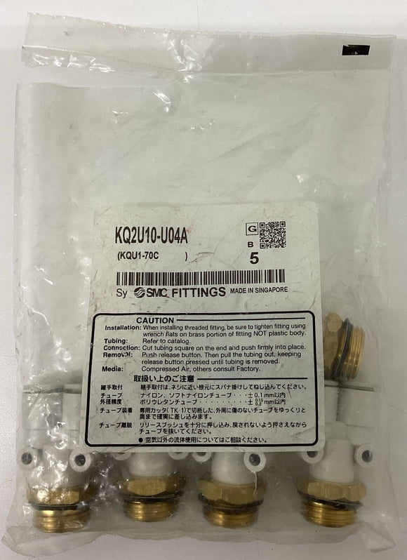SMC KQ2U10-U04A  5-Pack Splitter Y Fittings