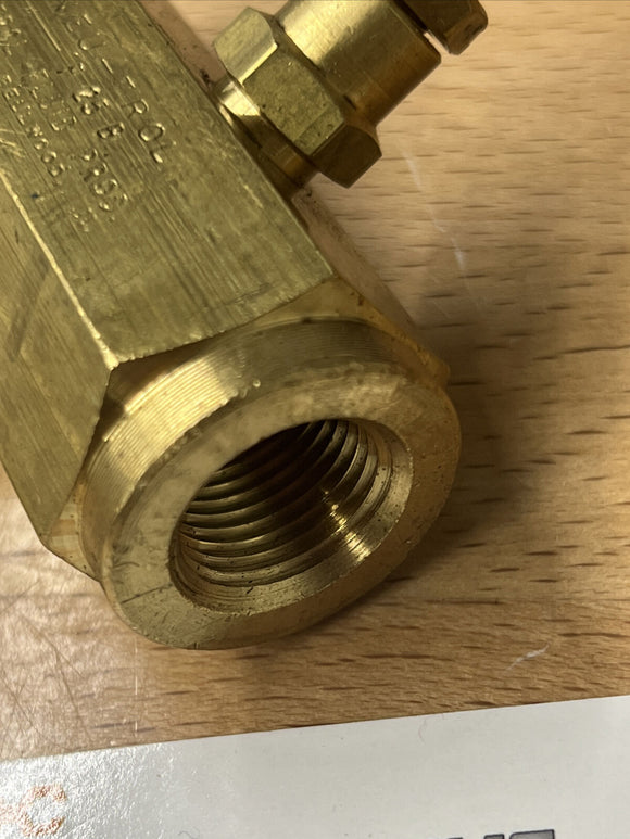Detrol F25B 3/8" Brass Needle Valve