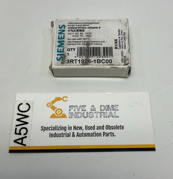 Siemens 3RT1926-1BC00 Surge Suppressor 48-127 VAC 70-150 VDC